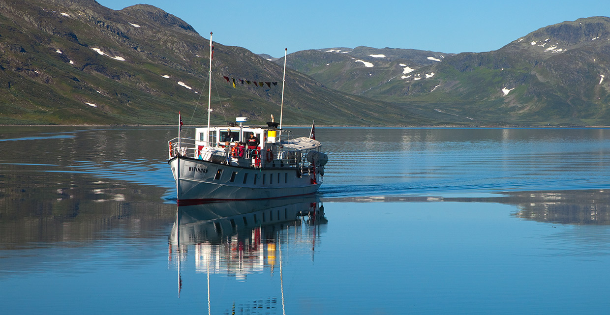 M/B Bitihorn on Lake Bygdin.